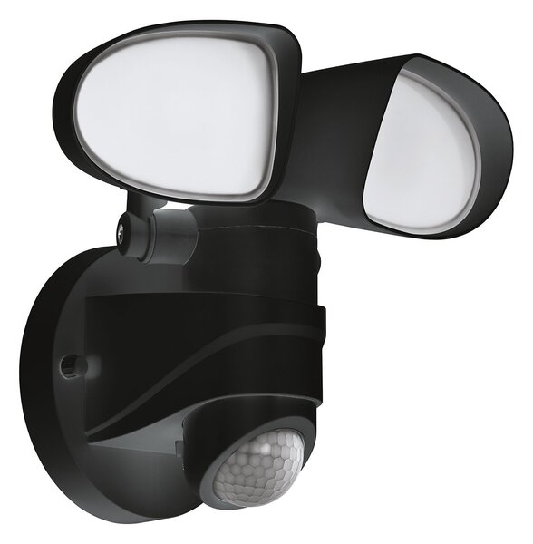 Applique Esterno Moderna Pagino Policarbonato Nero 2 Luci Led