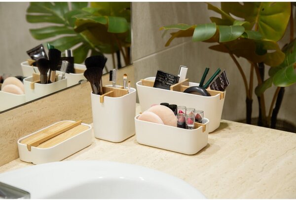 Organizzatore da bagno bianco Ecologic, 8,4 x 7,8 cm - Compactor