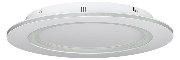 Plafoniera Contemporanea Padrogiano-Z Acciaio Bianco Luce Led Integrato 26,5W