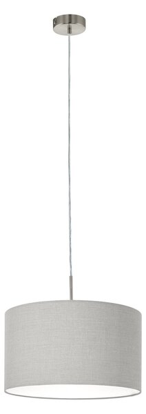 Lampadario A Sospensione Minimal Pasteri Acciaio Nichel Antracite 1 Luce E27