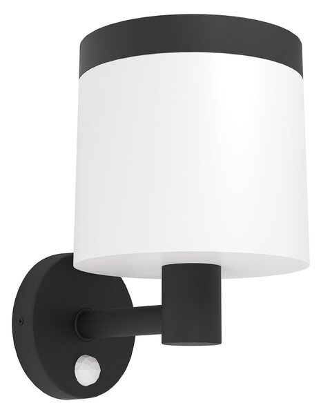 Applique Solare Esterno Moderna Pantete Policarbonato Nero E Bianco Led