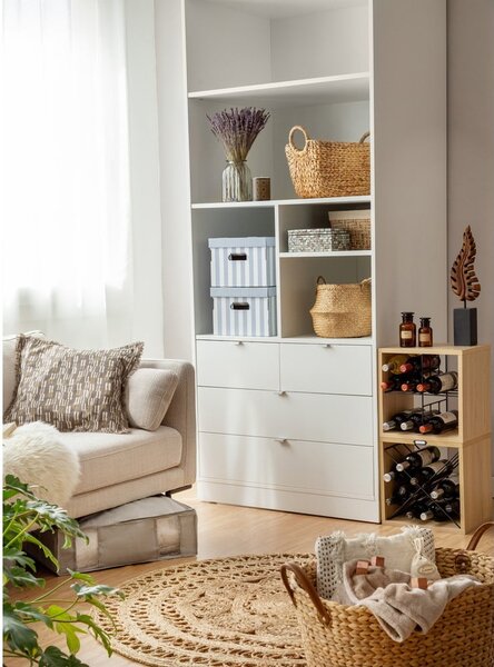 Organizer per vestiti sottovuoto/rinforzato in tessuto 56x56x16,5 cm Granit – Compactor