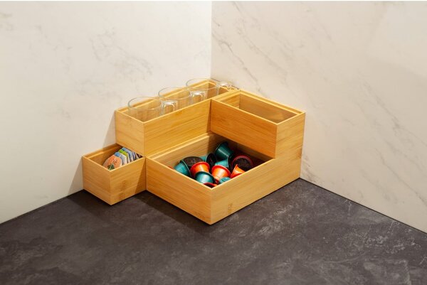 Organizzatore in bambù Woody, 30 x 7,5 x 6,35 cm - Compactor