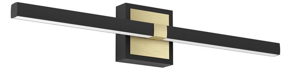 Applique Moderna Peguera Alluminio Nero 1 Luce Led Integrato 11W
