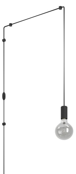 Lampadario A Sospensione Minimal Pinetina Acciaio Nero 1 Luce E27