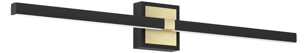 Applique Moderna Peguera Alluminio Nero Luce Led Integrato 17,5W