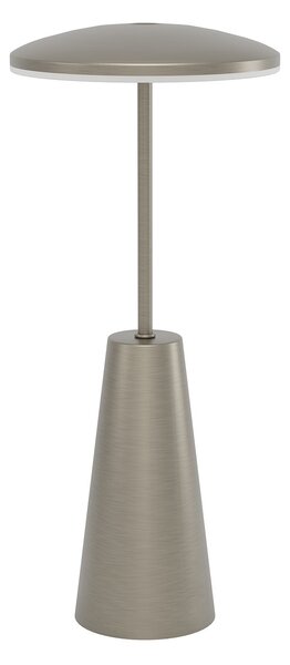 Lampada Da Tavolo Moderna Piccola Acciaio Bronzo Scuro Luce Led Integrato 2,8W