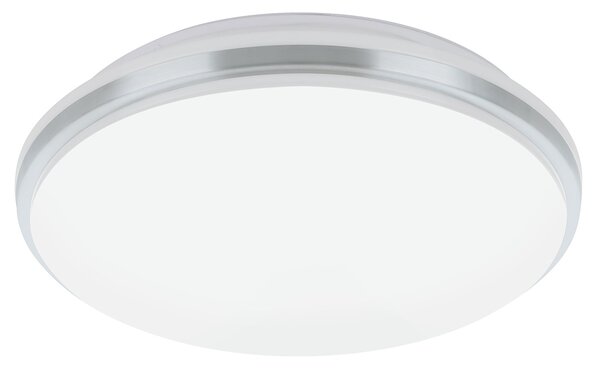 Plafoniera Contemporanea Pinetto Acciaio Bianco Luce Led Integrato 15,6W