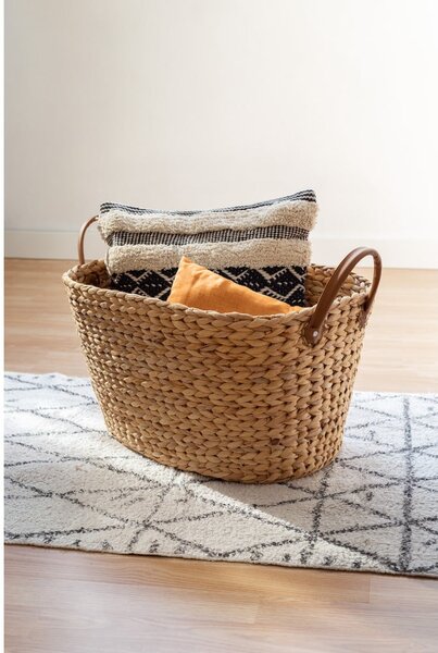 Cesto portabiancheria in seagrass colore naturale 100 l Belize - Compactor