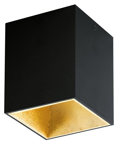 Plafoniera Minimal Polasso Alluminio Nero Led Integrato 3,3W