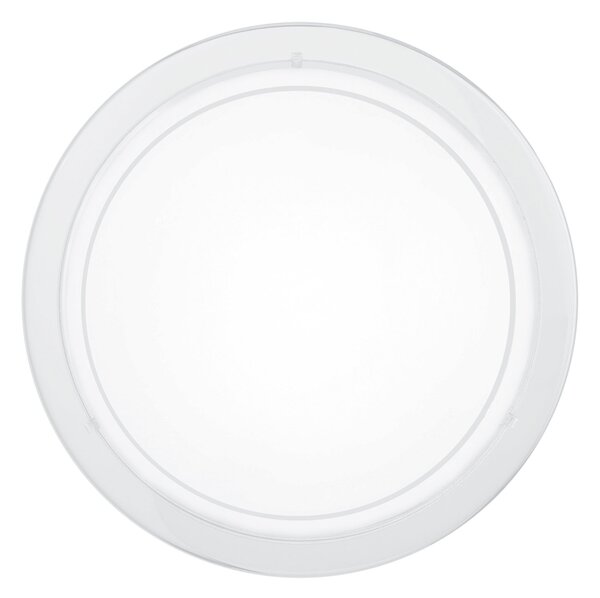 Plafoniera Contemporanea Planet 1 Acciaio Bianco 1 Luce E27