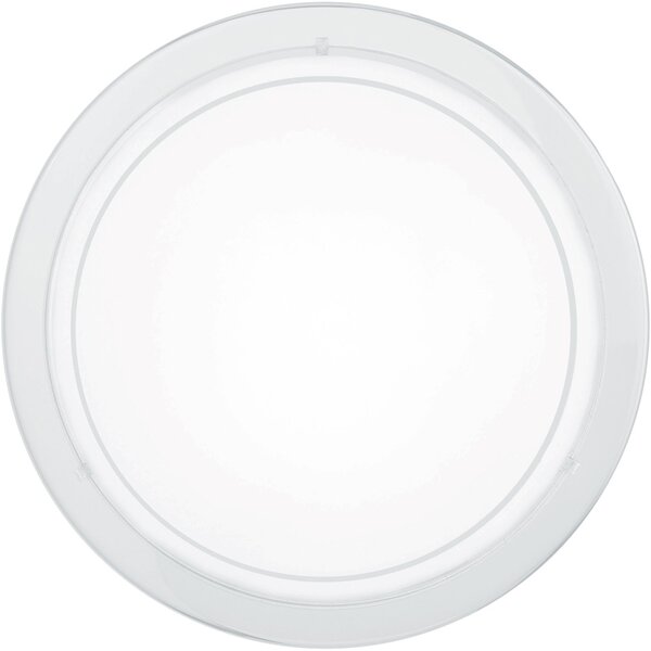 Plafoniera Contemporanea Planet 1 Acciaio Bianco 1 Luce E27