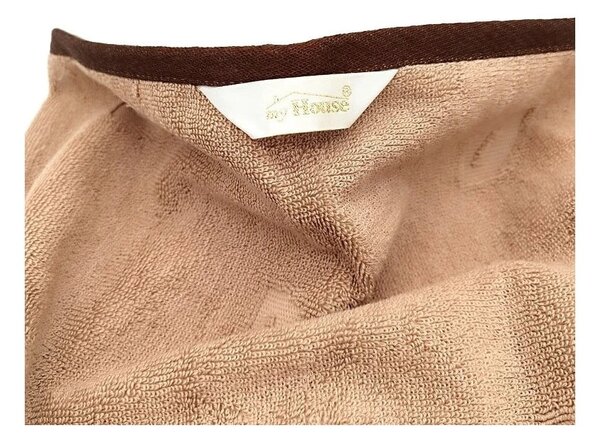 Asciugamano marrone in cotone 70x140 cm Skyline - JAHU collections