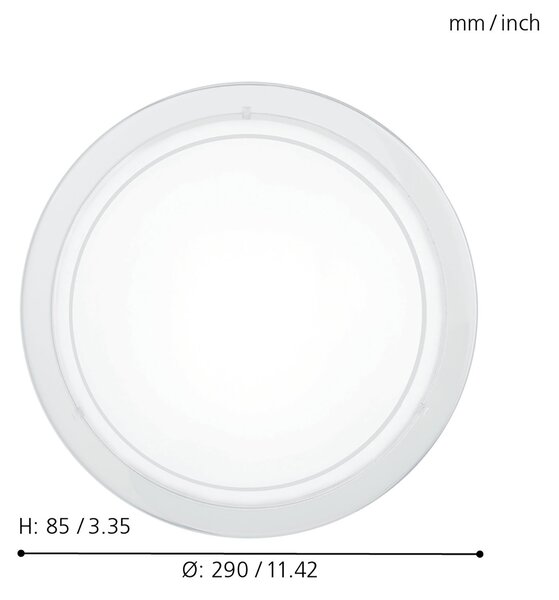 Plafoniera Contemporanea Planet 1 Acciaio Bianco 1 Luce E27