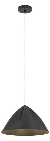 Lampadario A Sospensione Minimal Podere Acciaio Nero 1 Luce E27