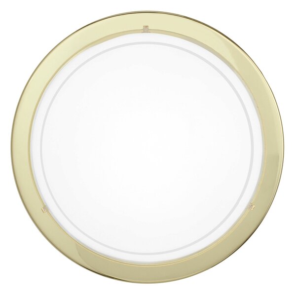 Plafoniera Contemporanea Planet 1 Acciaio Ottone 1 Luce E27