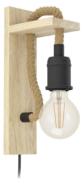 Applique Vintage Rampside Acciaio Nero 1 Luce E27 Ip20