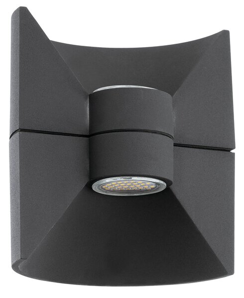 Applique Esterno Moderna Redondo Alluminio Grigio Led