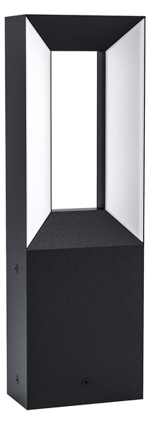 Lampione Per Esterno Moderno Riforano Alluminio Nero Policarbonato Bianco Led