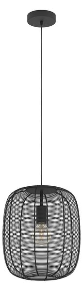 Lampadario A Sospensione Vintage Rinroe Acciaio Nero 1 Luce E27