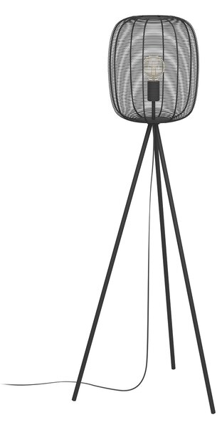 Piantana Vintage Rinroe Acciaio Nero 1 Luce E27