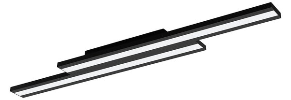 Plafoniera Contemporanea Saliteras-Z Acciaio Nero 2 Luci Led Integrato 10,2W