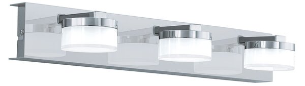 Applique Contemporanea Romendo 1 Acciaio Cromo 3 Luci Led Integrato 7,2W