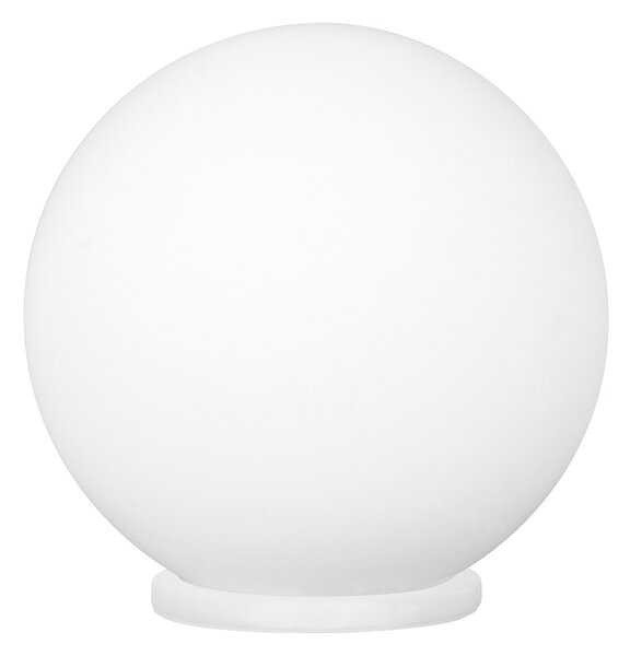 Lampada Da Tavolo Minimal Rondo Policarbonato Bianco 1 Luce E27