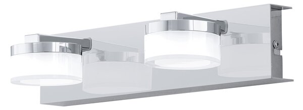 Applique Contemporanea Romendo 1 Acciaio Cromo 2 Luci Led Integrato 7,2W Ip44