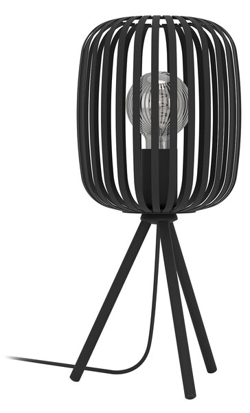 Lampada Da Tavolo Minimal Romazzina Acciaio Nero 1 Luce E27