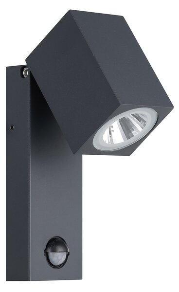 Applique Esterno Moderna Sakeda Alluminio Grigio Luce