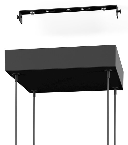 Sospensione Contemporanea Salvilanas-Z Alluminio Nero 1 Luce Led 21W 2700Lm