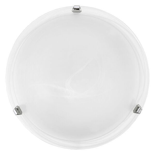 Plafoniera Contemporanea Salome Acciaio Cromo 2 Luci E27