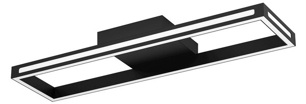 Plafoniera Contemporanea Salvilanas-Z Alluminio Nero Luce Led Integrato 21W