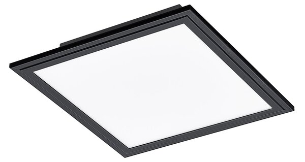 Plafoniera Moderna Salobrena 1 Alluminio Nero Luce Led Integrato 14W