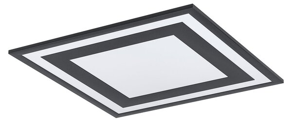 Plafoniera Moderna Savatarila Alluminio Nero Luce Led Integrato 22,2W