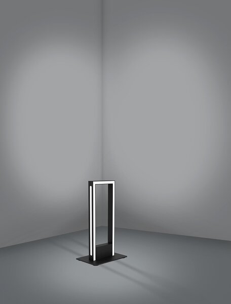 Lampada Da Tavolo Contemporanea Salvilanas-Z Alluminio Nero Led Integrato 16W