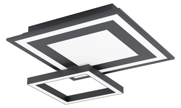 Plafoniera Moderna Savatarila-Z Acciaio Nero 4 Luci Led Integrato 2,7W