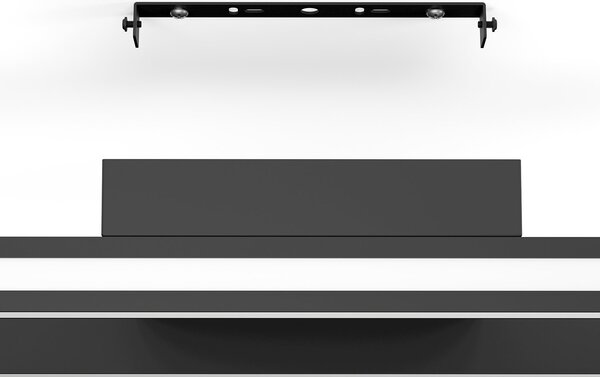 Plafoniera Contemporanea Salvilanas-Z Alluminio Nero Luce Led Integrato 21W