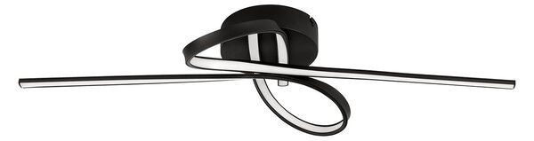 Plafoniera Minimal Selvina 1 Acciaio Nero Luce Led Integrato 19W
