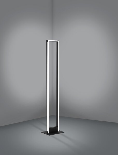 Piantana Contemporanea Salvilanas-Z Alluminio Nero Luce Led Integrato 33W