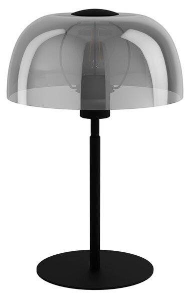 Lampada Da Tavolo Contemporanea Solo 2 Acciaio Nero 1 Luce E27