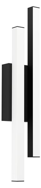 Applique Esterno Moderna Serricella Metallo Nero Policarbonato Bianco Led