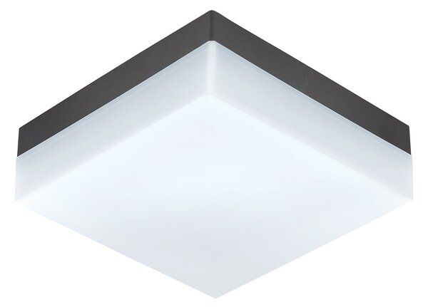 Plafoniera Esterno Moderno Sonella Policarbonato Grigio E Bianco Led