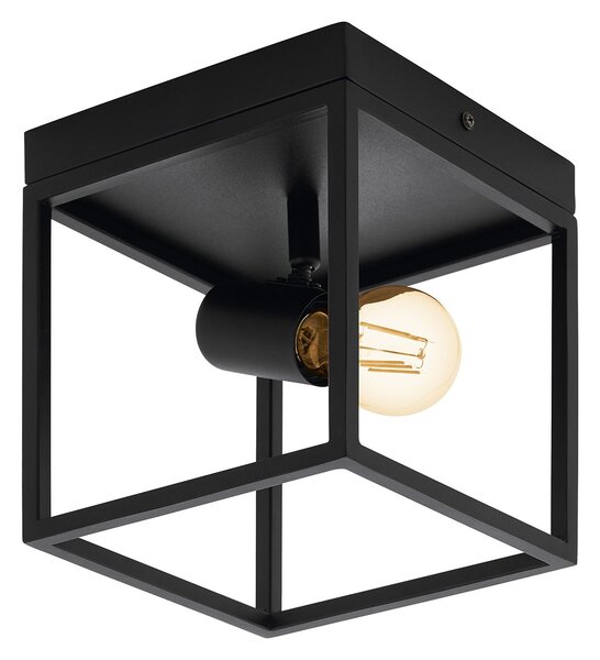 Plafoniera Moderna Silentina Acciaio Nero 1 Luce E27