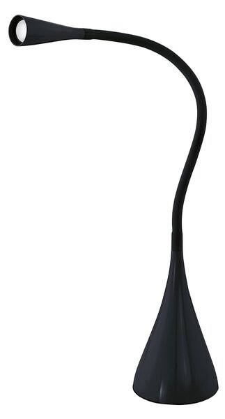 Lampada Da Tavolo Moderna Snapora Policarbonato Nero Luce Led Integrato 3W