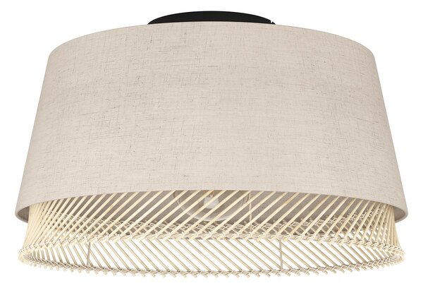 Plafoniera Vintage Tabley Acciaio Nero 1 Luce E27