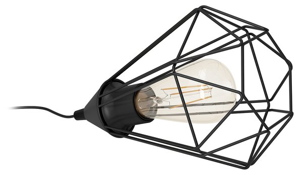 Lampada Da Tavolo Vintage Tarbes Acciaio Nero 1 Luce E27