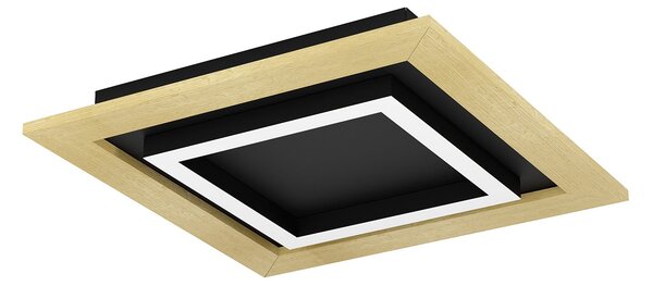 Plafoniera Moderna Tirrenara Acciaio Nero 4 Luci Led Integrato 5,4W