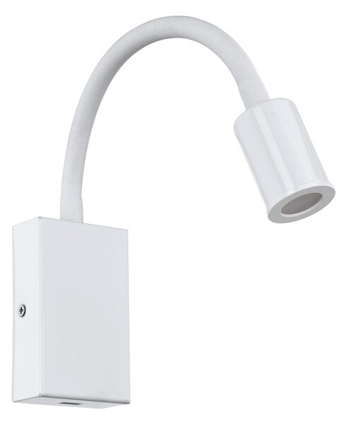 Applique Moderna Tazzoli Acciaio Bianco Luce Led Integrato 3,8W